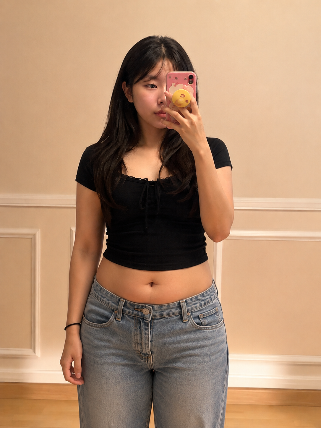 Customer progress photo before routine